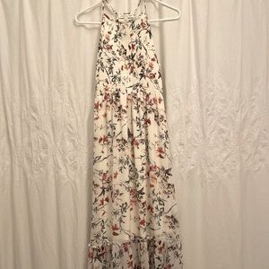 PinkBlush flower midi maternity dress.